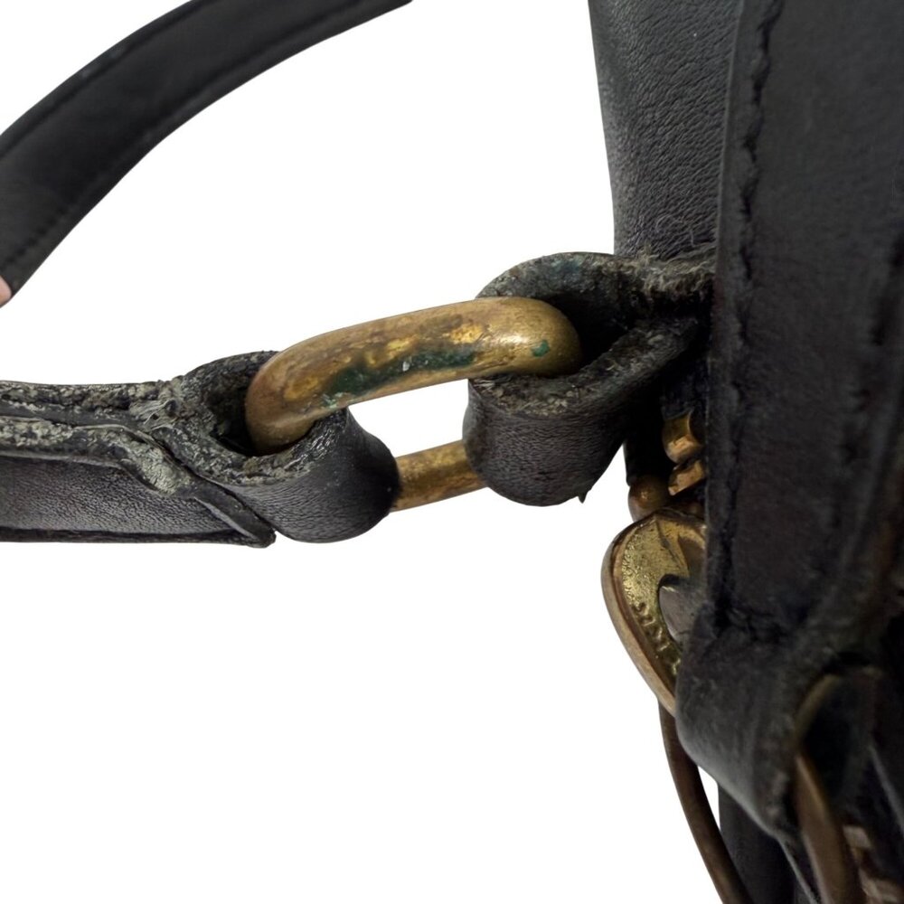 COACH Sutton Black Leather Zip Top Crossbody Bag 9814 Vintage + Hang Tag USA - Picture 10 of 15